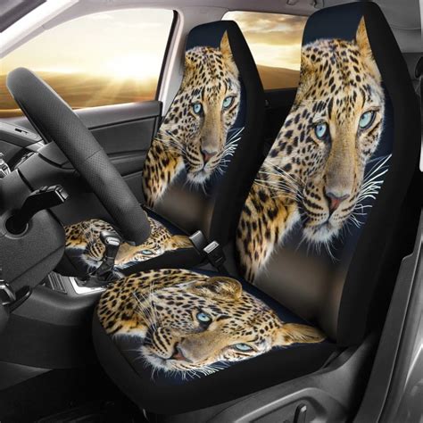 leopard print seat cover set.